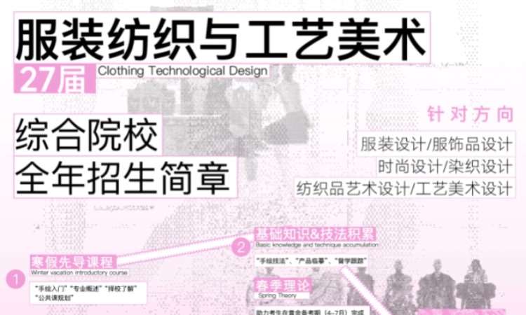 27届综合院校服装纺织与工艺美术课程